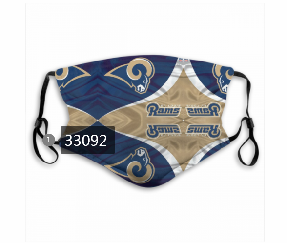 New 2021 NFL Los Angeles Rams #17 Dust mask with filter->nfl dust mask->Sports Accessory